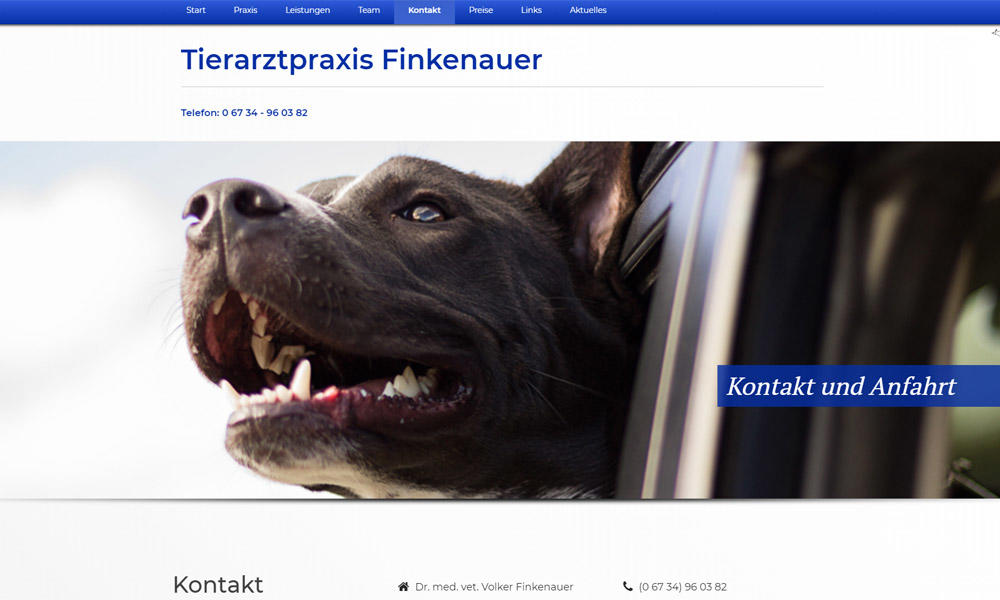 Referenz: Website tierarztpraxis-finkenauer.de